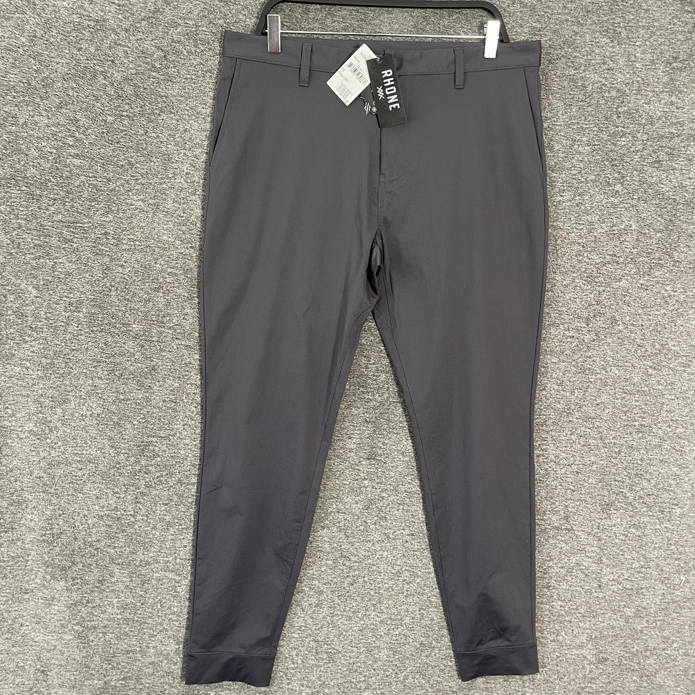 Rhone Commuter Collection Jogger Pants Mens 35x29 Gray FlexKnit Zip Cuffs Travel